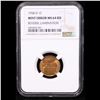 Image 3 : NGC 1958-d Lincoln Cent Reverse Lamination Mint Error 1c Graded ms64 rd By NGC