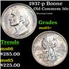 Image 1 : 1937-p Boone Old Commem Half Dollar 50c Grades GEM+ Unc