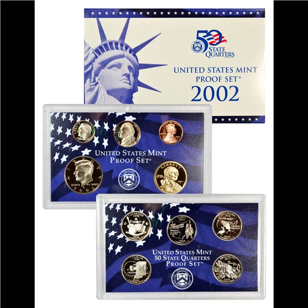 2002 United States Mint Proof Set 10 coins