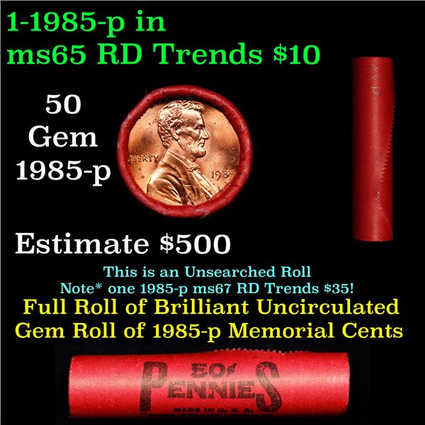 Shotgun Lincoln 1c roll, 1985-p 50 pcs Steel-Strong Wrapper.