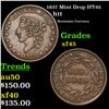 Image 1 : 1837 Mint Drop Hard Times Token HT-61 1c Grades xf+