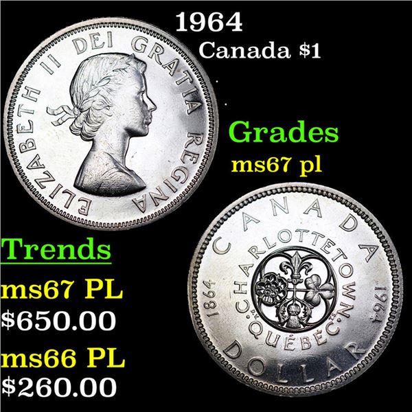 1964 Canada Dollar $1 Grades GEM++ PL