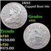 Image 1 : 1832 Capped Bust Half Dollar 50c Grades vf++