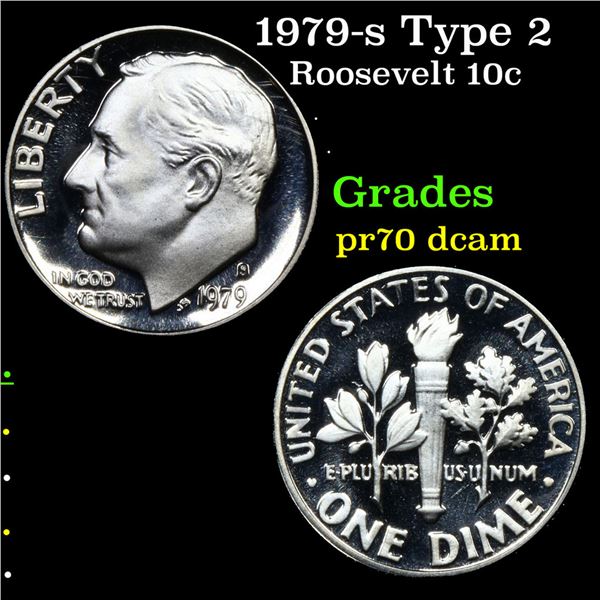 Proof 1979-s Roosevelt Dime 10c Grades GEM++ Proof Deep Cameo