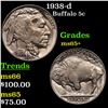 Image 1 : 1938-d Buffalo Nickel 5c Grades GEM+ Unc