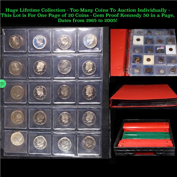 Huge Liifetime Collection - Too Many Coins To Auction Individually - This Lot is For One Page of 20 