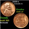 Image 1 : 1939-s Lincoln Cent 1c Grades GEM++ Unc RD