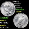 Image 1 : 1922-d Peace Dollar $1 Grades Choice+ Unc