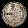 Image 3 : 1915 Russia 10 Kopeks Silver Y# 20a.3 Grades Select+ Unc