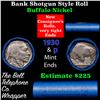 Image 1 : Buffalo Nickel Shotgun Roll in Old Bank Style 'Nathan's' Wrapper 1930 & p Mint Ends