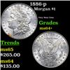 Image 1 : 1886-p Morgan Dollar $1 Grades Choice+ Unc
