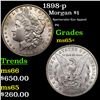 Image 1 : 1898-p Morgan Dollar $1 Grades GEM+ Unc