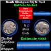 Image 1 : Buffalo Nickel Shotgun Roll in Old Bank Style 'Abbott Coin Counter' Wrapper 1936 & p Mint Ends