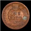 Image 3 : 1873 Open 3 Indian Cent 1c Grades g+