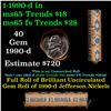 Image 1 : Shotgun Jefferson 5c roll, 1990-d 40 pcs Vintage Bank Wrapper