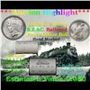 ***Auction Highlight*** Full solid date 1923-P Au/Bu Slider Peace silver dollar roll, 20 coins (fc)