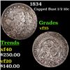 Image 1 : 1834 Capped Bust Half Dime 1/2 10c Grades vf++