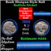 Image 1 : Buffalo Nickel Shotgun Roll in Old Bank Style 'Abbott Coin Counter' Wrapper 1930 & p Mint Ends