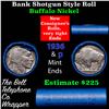 Image 1 : Buffalo Nickel Shotgun Roll in Old Bank Style 'Abbott Coin Counter' Wrapper 1936 & p Mint Ends