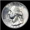 Image 2 : 1949-p Washington Quarter 25c Grades Choice+ Unc