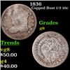 Image 1 : 1836 Capped Bust Half Dime 1/2 10c Grades g+