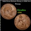Image 1 : 1906 Great Britain Penny 1c KM-794.2 Grades vf, very fine