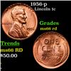 Image 1 : 1956-p Lincoln Cent 1c Grades GEM+ Unc RD