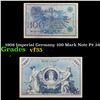 Image 1 : 1908 Imperial Germany 100 Mark Note P# 34 Grades vf++