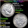 Image 1 : ***Auction Highlight*** 1899-o Barber Quarter 25c Graded ms64+ By SEGS (fc)