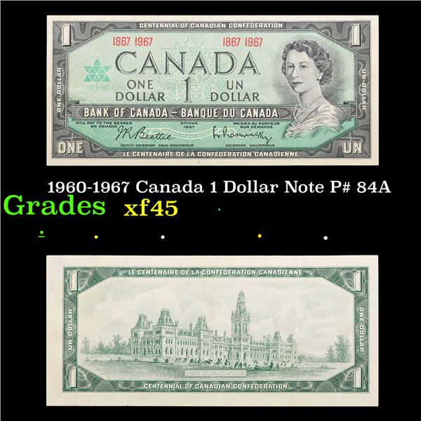 1960-1967 Canada 1 Dollar Note P# 84A Grades xf+