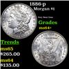 Image 1 : 1886-p Morgan Dollar $1 Grades Choice+ Unc