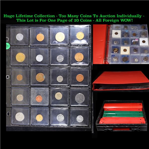 Huge Liifetime Collection - Too Many Coins To Auction Individually - This Lot is For One Page of 20 