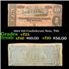 Image 1 : 1864 $10 Confederate Note, T68 Grades vf+