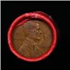Image 2 : Mixed small cents 1c orig shotgun roll, 1919-p Lincoln Cent, Wheat Cent other end, Nathan's Brandt W