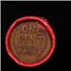Image 3 : Mixed small cents 1c orig shotgun roll, 1919-p Lincoln Cent, Wheat Cent other end, Nathan's Brandt W