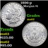 Image 1 : 1896-p Morgan Dollar $1 Grades Select Unc