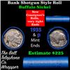Image 1 : Buffalo Nickel Shotgun Roll in Old Bank Style 'Nathan's' Wrapper 1935 & p Mint Ends