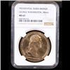 Image 2 : NGC U.S. Mint Presidential Series Bronze Washington Medal TOP POP! Graded ms67 By NGC