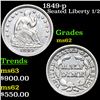 Image 1 : 1849-p Seated Liberty Half Dime 1/2 10c Grades Select Unc