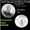 1975 Canada $5 Silver Proof Grades Brilliant Uncirculated