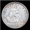 Image 2 : ***Auction Highlight*** 1854 arrows Seated Liberty Quarter 25c Graded Select+ Unc BY USCG (fc)
