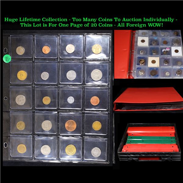 Huge Liifetime Collection - Too Many Coins To Auction Individually - This Lot is For One Page of 20 