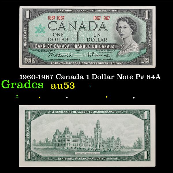 1960-1967 Canada 1 Dollar Note P# 84A Grades Select AU