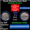 Image 1 : Buffalo Nickel Shotgun Roll in Old Bank Style 'Abbott Coin Counter' Wrapper 1937 & p Mint Ends