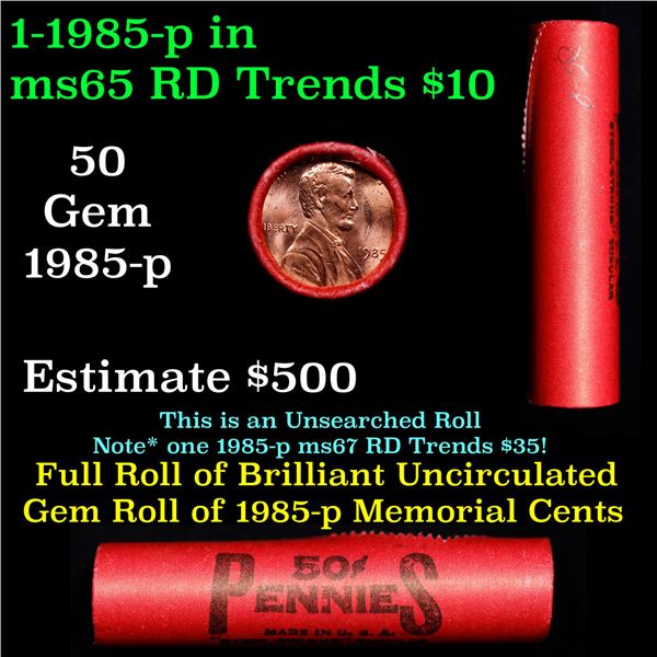 Shotgun Lincoln 1c roll, 1985-p 50 pcs Steel-Strong Wrapper.