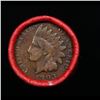 Image 2 : Mixed small cents 1c orig shotgun roll,  Wheat Cent, 1903 Indian Cent other end, Nathan's Brandt Wra