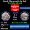 Image 1 : Buffalo Nickel Shotgun Roll in Old Bank Style 'Abbott Coin Counter' Wrapper 1930 & p Mint Ends