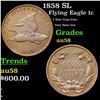 Image 1 : 1858 SL Flying Eagle Cent 1c Grades Choice AU/BU Slider