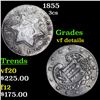 Image 1 : 1855 Three Cent Silver 3cs Grades vf details