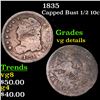 Image 1 : 1835 Capped Bust Half Dime 1/2 10c Grades vg details